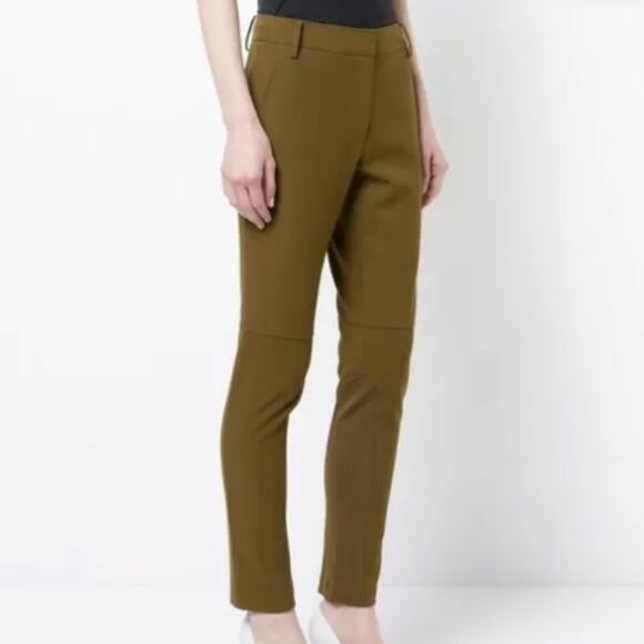 Tibi black Anson Stretch Rib Insert Loden Riding Pants Trousers sz 2 - Picture 3 of 9